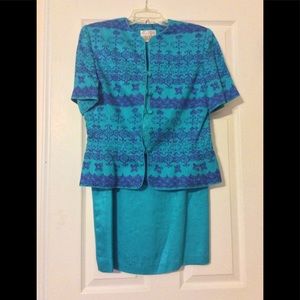 Adrianna Papell silk suit.